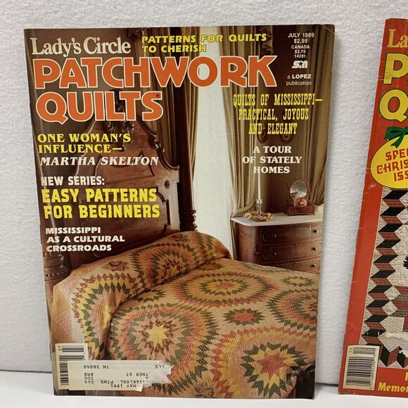 2 Lady's Circle Patchwork Quilts Magazines July & Nov/Dec 1989 Vtg Quilt Pattern - Picture 2 of 9
